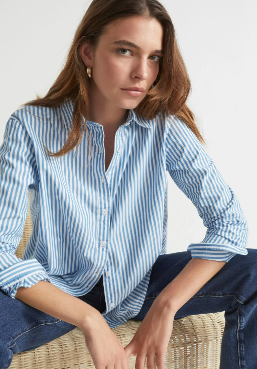 striped button up