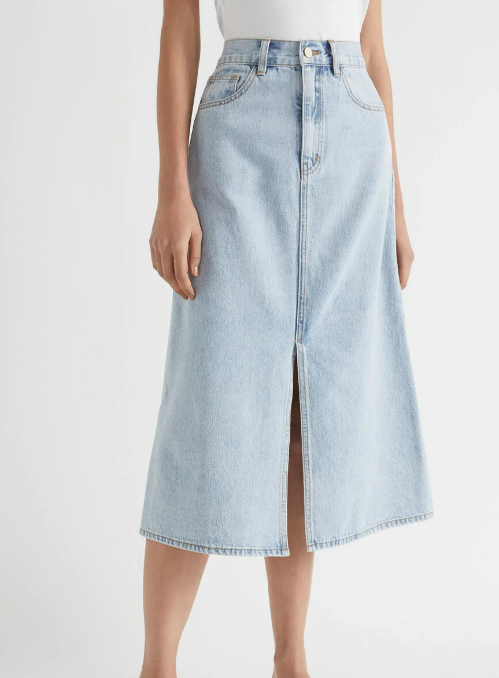 midi denim dress