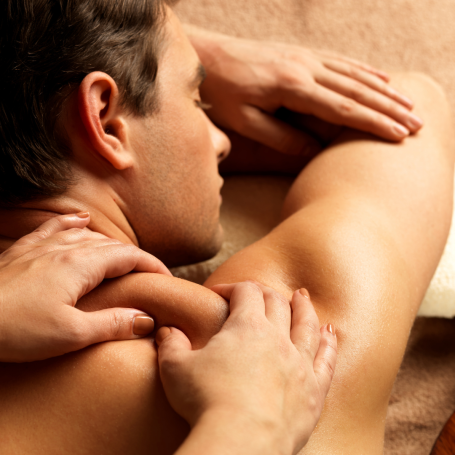 Man getting massaged