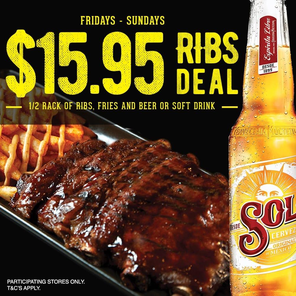 $15.95 Ribs Deal!