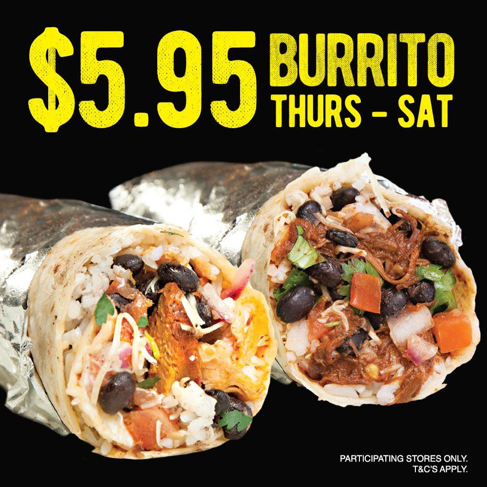 $5.95 Burritos