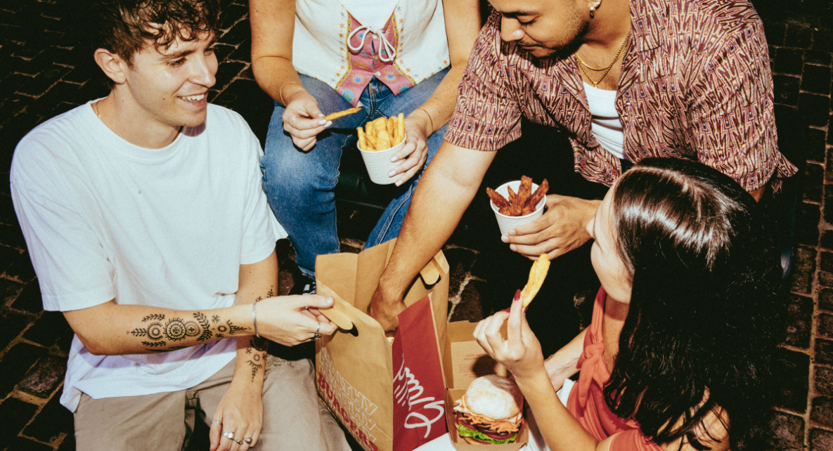 Family enjoying Grill'd bundle