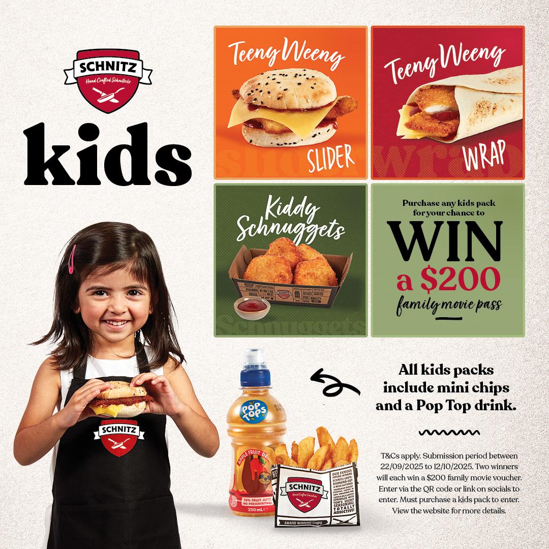 Schnitz Kids September Promo Wollongong