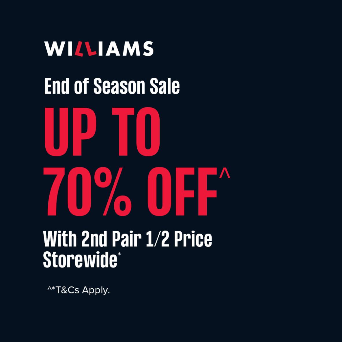 Williams Shoes - End of Season Sale