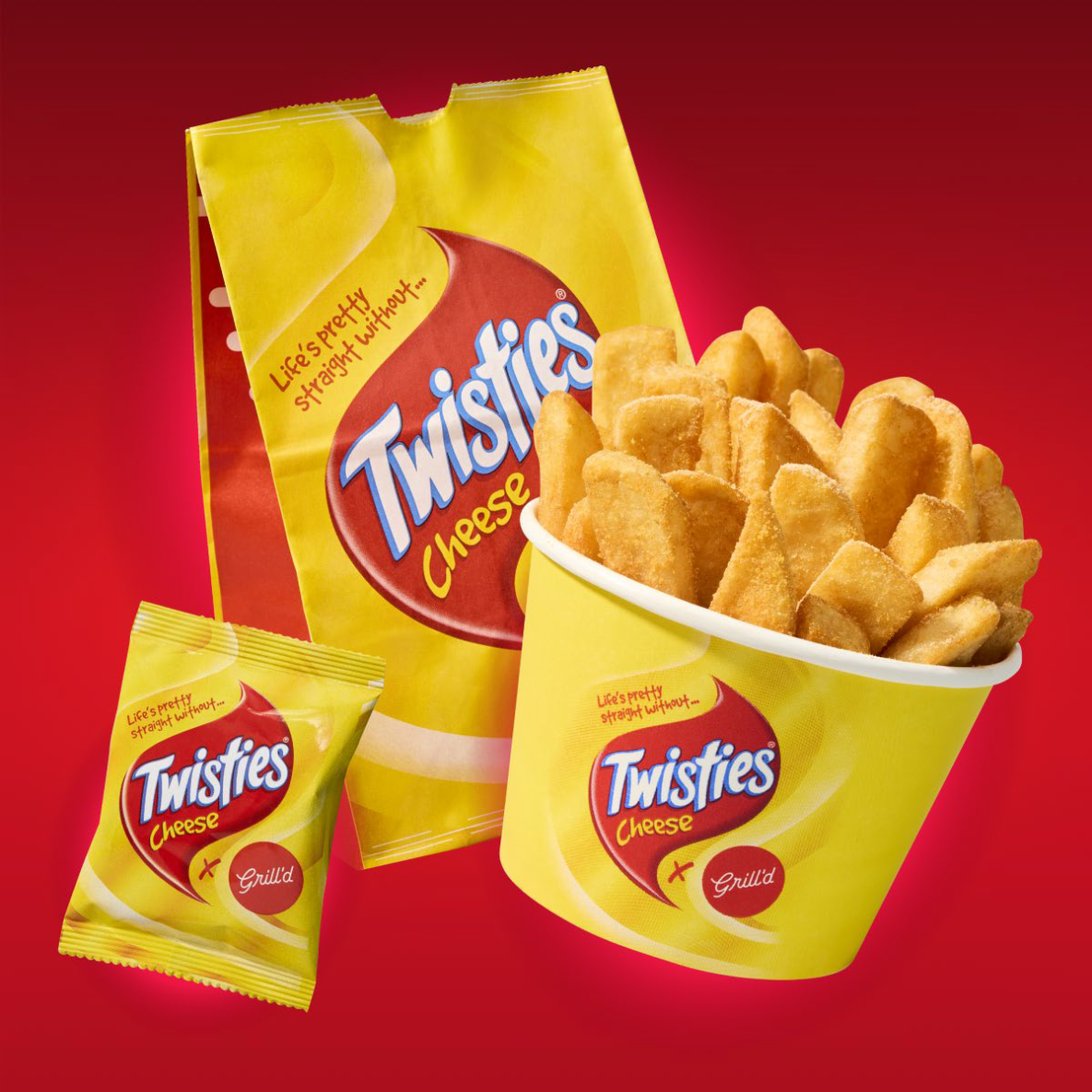 Twisties powder on Grill'd chips